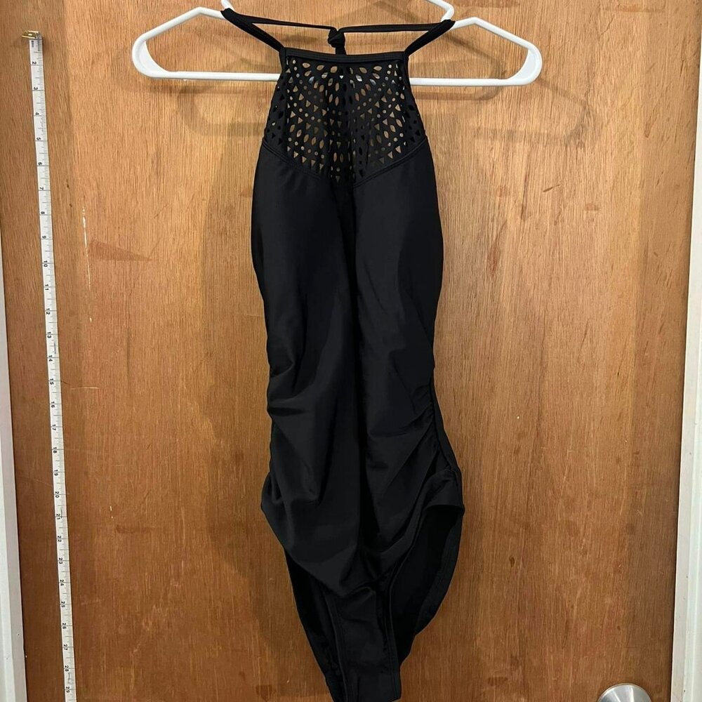 🐻Size S - Merona - Black One-Piece Swimsuit w/Cute Neckline